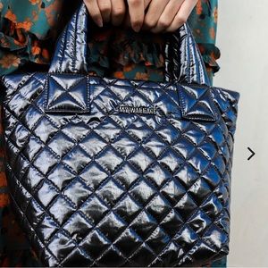 MZ Wallace Metallic Blue Quilted Bag